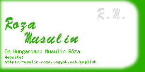 roza musulin business card